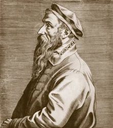 Retrato de Pieter Brueghel el Viejo (c. 1527-69), publicado en 1572